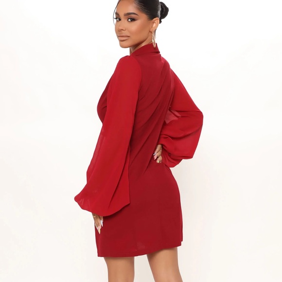 New Fashion Nova Wine Color Double Breasted Blazer Dress - Picture 2 of 5